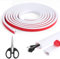 3 Meter Kabelkanal Selbstklebend, PVC Kabelschacht Weiss, Flexibel Kabelbrücke Boden, Mini Kabelabdeckung Wand, Kabel Verstecken Ohne Stanzung für Kabelschutz
