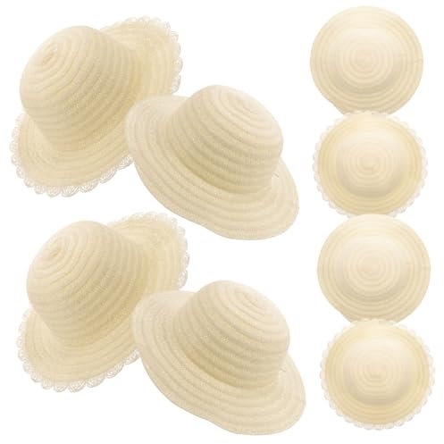 DRESSOOS Bastelset Zum Bemalen Für Kinder 8-teilig Strohhüte Kinderhut Hut Lernspielzeug-set