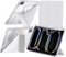 EspZanthic Coque pour iPad Pro 11 Pouces M4 2024 (5e Génération) avec Porte-Pencil, 6-en-1 Multiples Angles de Vue, Support en Forme de Y, Couvercle arrière Transparent