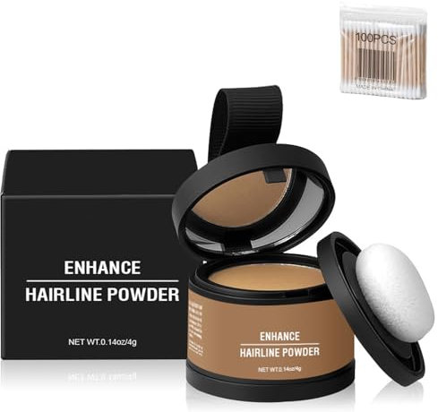 RENQIDD Veinsgrain Haarfarbe, Ansatzabdeckung, Haarpuder, Haarauffrischung, Haaransatz-Schattenpuder (#12 Mittelblond)