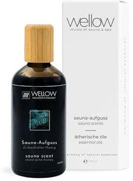 Sauna-Aufguss Saunaduft Zirbelkiefer-Honig | Natürlich & mit ätherischen Ölen | Ergiebig | Made in Germany