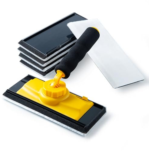 VOOMEY Paint Pad with 5pcs Replacement Pad Refills, Ceiling Pad Painter for Wall Painting, Wood Decks, Sheds and Fences, Large Wall & Ceiling Paint Pad