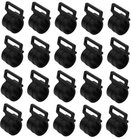 TOYANDONA 20pcs Camping Tent Hooks Small Tarp Clips for Canopy Poles Awning Clamp