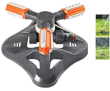 360 Degree Circular Sprinkler - 36 Nozzles Lawn Sprinkler for Garden Watering - Rotating Water Sprinkler 3/4 Inch - Large Areas - with Quick Coupling for Irrigation Systems, Lawn Sprinkle (A)