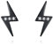 Lightning Bolt Earrings Sterling Silver Black Lightning Bolt Stud Earrings Jewellery Gifts for Women Men