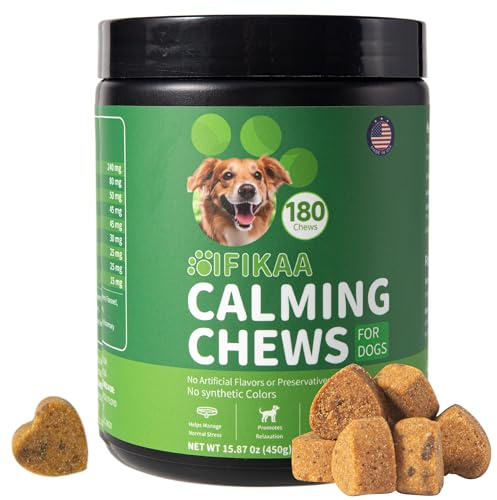 Pernimon Calming Dog Treats, Dog Calming Tablets that Work, Anxiety and Stress Relief for Dogs Calming Care, Helps Dog Reduce Stress, Thunder, Barking, Separation - Chicken Flavor（180 Count ）