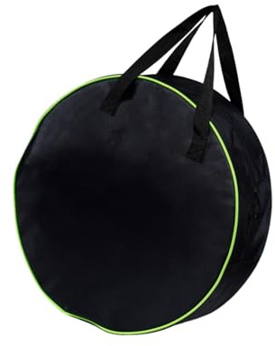 REZSOVEE Black Circular Cable Organiser Pouch, Oxford Cloth Waterproof Cable Organiser Bag, Outdoor Camping Accessory, Suitable for Storing Charging Cables, Extension Leads, and Garden Hoses