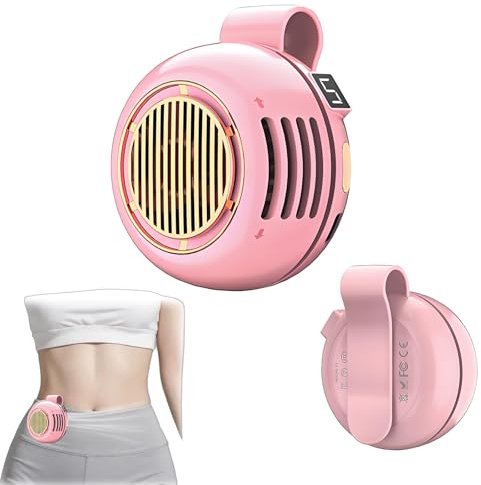 YipuVR Clip-On-Ventilator, tragbar, 5 Geschwindigkeiten, klingenlos, kleiner Clip-In-Ventilator mit 360° Drehung, Digitalanzeige, 6 Stunden Laufzeit, USB-C-Aufladung für Kleidung, Gürtel, Kinderwagen