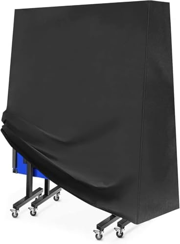 ARATERVIO Tischtennisplatten Abdeckung 165×70×185cm, wasserdicht, Winddicht, UV-beständig, schwere Oxford Schutzhülle für Tischtennisplatte, reißfest, Outdoor Pingpong Hülle
