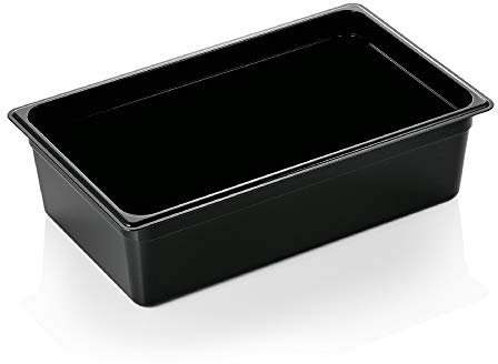 WAS 9511 150 Serie 95 Xtra Preiswert Polycarbonat GN 1/1 Behälter, Schwarz, 32.5cm Länge, 53cm Breite, 15cm Höhe
