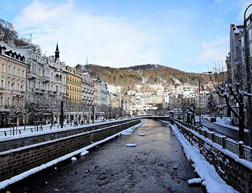 hansepuzzle 16170 - Karlsbad Puzzle 1000 Teile - Orte-Puzzle mit hochwertiger Aufbewahrung: Kartonbox und wiederverschließbarem Beutel - Format 60 × 46 cm