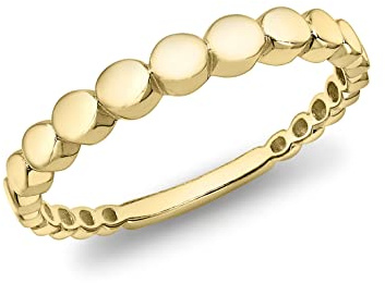 CARISSIMA Damen-Ring Small Heart Band - Size N 375 Gelbgold Gr. 54 (17.2) - 1.48.8550