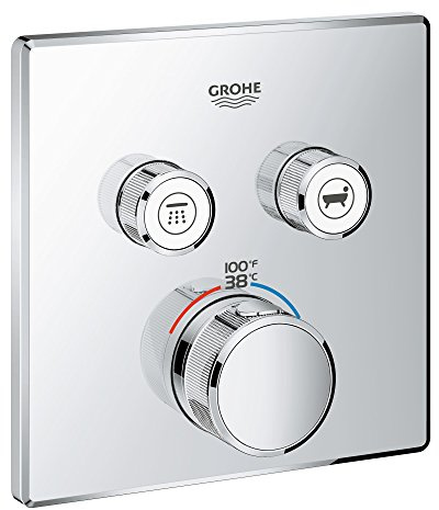 GROHE 29141000 Grohtherm SmartControl Thermostatic Trim, Starlight Chrome, Without SmartBox