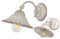 VANNI LAMPADARI - Applique da Parete Interno Agnese - Lampada da Parete con Braccio Orientabile in Ceramica Decorata a Mano - Applique Camera da Letto - Bagno - Cucina – Soggiorno, Rosa
