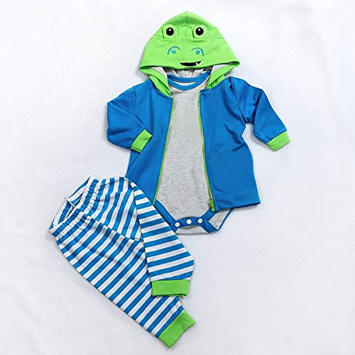 MineeQu 5 Zwei Größen 47 oder 60 cm Hochwertige Neugeborene Puppen Kleid Wiedergeboren Baby Puppe Alle Baumwollkleidung