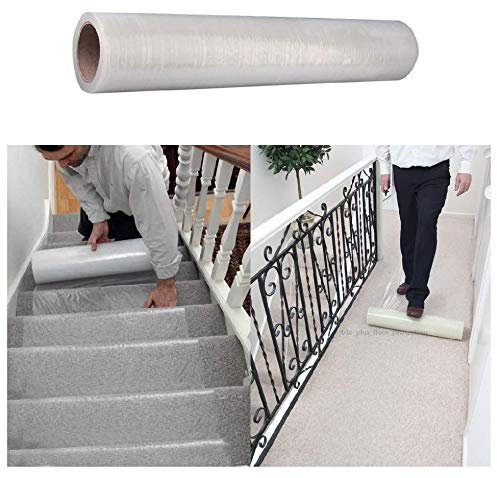 U-EXCEL Carpet Protector Roll. Clear Self Adhesive Protective Film - 600mm x 25m When Painting, Decorating Or Just Protecting Your Furniture Quality Protection.