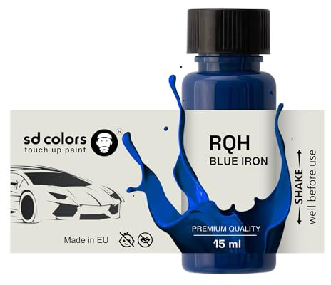 SD COLORS Pintura de retoque de 15 ML para reparación de arañazos con código de color azul RQH (sólo pintar)