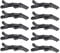 10x Crocodile Hair Clips Barrette,Professional Styling Hair Clips,Sectioning Clamp for Thick Hair,with Nonslip Grip and Wide Teeth for Salon Home Use Women and Girls (Black)