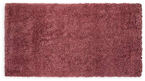 WohnDirect Premium Hochflor Badezimmerteppich Rosa • Rutschfester & Extra Flauschiger Badvorleger • Badteppich, Badematte 80 x 150 cm
