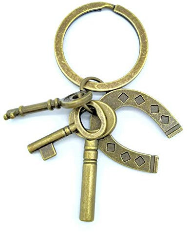 BDM - Porte-clés Porte-Bonheur avec Fer à Cheval ou Hibou - Modelo 1