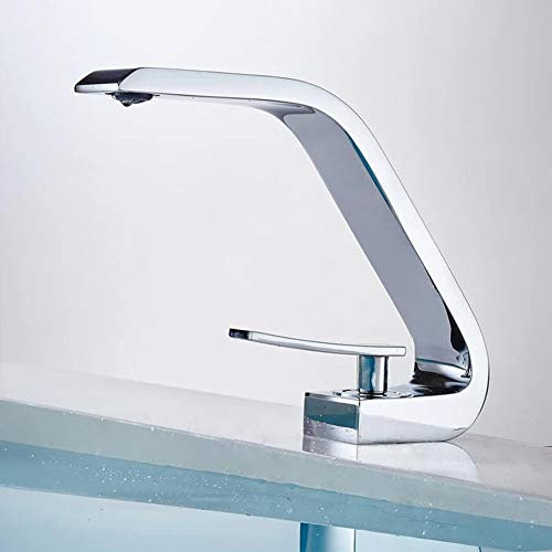 Wasserhahn Bad Waschtischarmatur, Moderner Messing Waschtischmischer Armatur Kaltes Und Heißes Wasser Vorhanden, Geeignet Für Badezimmer Und Waschbecken, Einhandmischer Waschtischarmaturen, Schwarz