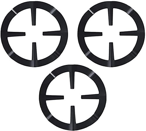 LATRAT Cast iron wok ring, gas stove attachment, 3 pieces gas stove attachment, gas cross pot holder reducer, gas stove cross pot holder, gas cooker grille attachment ring, hob accessories