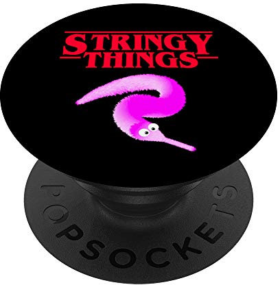 Stringy Things, Fuzzy Magic Wurm an einer Schnur Dank Meme Geschenk PopSockets mit austauschbarem PopGrip