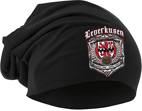 Uglyshirt87 Für Immer Leverkusen Mütze | Strickmütze - Leverkusen Beanie - Leverkusen Hut - Logo - Hat - Stadt - City | Beanie Druck: Bunt