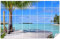 GRAZDesign Fliesenaufkleber Bad selbstklebende Fliesen Motiv Palme Meerblick Klebefliesen - Bild: 135x90cm (BxH)