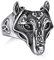 Herren Wikinger Fenrir Wolfskopf Edelstahlring, Mittelalterliches Vintage Tiertotem Ehering, Nordischer Wikinger Keltischer Knoten Amulett Skandinavischer Schmuck Größe 8-13, LYF, 11