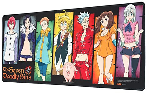 Grupo Erik - Tapis De Souris XXL Seven Deadly Sins - Tapis De Bureau 80 X 35 Cm, sous Licence Officielle| sous Main Bureau, Accessoire pour PC, Tapis De Souris Gamer