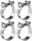 4 PCS Exhaust Pipe Clamp 60mm-63mm, Heavy Duty Stainless Steel Steel T-Bolt Hose Clamps, Adjustable Exhaust Super Calipers for Construction, Trucks, Boats etc