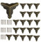 Antike Möbel-Ecken Kantenschutz,20 Stück Metall Kantenschutz Vintage Eckenschutz Metall mit Schrauben für Möbel, Schmuckbox, Geschenkbox, Schrank, Inklus (Bronze)