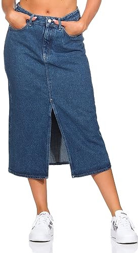 ONLY ONLBianca - Pantalones Vaqueros para Mujer con Abertura, Medio De Mezclilla Azul, XL