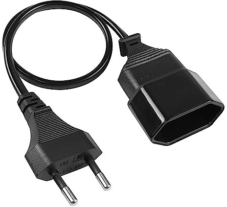 YACSEJAO Cavo di prolunga da Euro maschio tipo C a Euro femmina Cavo di alimentazione (0,75 mm²) Prolunga del cavo di alimentazione per TV PC Computer Monitor Lampada Beamer Elettrodomestici