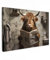 MuchoWow© Leinwand Groß 120x80 cm XXL Deko Schlafzimmer Aesthetic Leinwandbilder Wohnzimmer Gemälde Foto Geschenk Living Room Decoration Schottische Hochlandrind - Toilette - Zeitung - Badezimmer