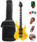 Guitare électrique adulte débutant débutant guitare rock costume professionnel (Yellow)