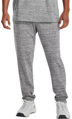 Under Armour Rival Terry Herren-Hose, Mod Gray Light Heather / Onyx White, X-Groß