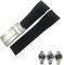 AEMALL 21mm Silikon Gummi Uhr Band Ersatz für Rolex DEEPSEA Sea-Dweller 126660 Blau Schwarz Tauchen Sport Strap Kostenlose Werkzeuge, 20 mm, Achat