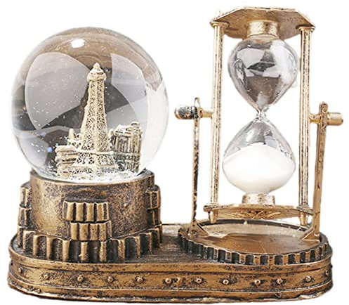 Cabilock Accessoires pour La Maison Vintage Ornement Musical Statue Intérieure en Cristal Décorations en Cristal Horloge de Sable de Bureau Sablier à Piles