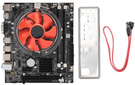 Elprico Placa Base LGA 1156 Compatible con Intel Core I7 I5 I3, DDR3, PCIe X16 6 USB2.0, Placa Base DDR3 de Doble Canal, Memoria 8G con Ventilador de Refrigeración, Rápida Disipación de