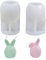 3D Osterhase Kerzenformen Ohren Hase Mousse Kuchenform für Kuchen, Schokolade, Seife, Wachskerzen, Ostergeschenke
