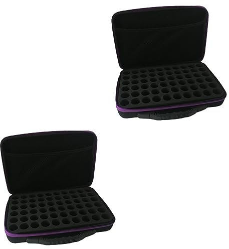 GLEAVI 2pcs Portable Storage Box Essential Oils Storage Essential Oil Case Essential Oil Organizer Carrying Holder Essential Oil Roller Bottle Carrying Case Travel Storage Organizer