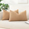 Artscope 2er Set Boucle-Kissenbezügen Wurfkissenbezug Moderne Dekokissen Kissenhülle Set Kissen Fall für Sofa Auto Schlafzimmer Zuhause Dekor 30x50cm, Braun
