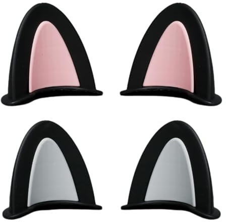 GOOMICK 4 pièces Casque de Moto Décoratif, De Ornement De Casque d'Oreilles De Chat, Casque De Moto Oreilles De Chat Autocollant, Accessoires De Moto Personnalisés Auto-Adhésifs Mignons