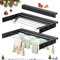 GJCrafts Wall Mounted Clothes Airer, Retractable Clothes Drying Rack With 6 Side Hooks, 5 Aluminum Rods, Easy Installation, Space Saving Clothes Dryer For Towels, Clothes (Black, 100CM)