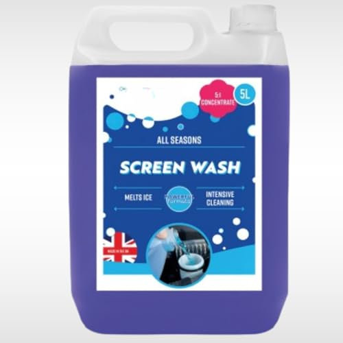 Dunnet Tools 5L All Season Screenwash Concentrate Car Windscreen Cleaner With Antifreeze Effective To -5 Summer Winter Screen Wash For Cars Traffic Film Remover