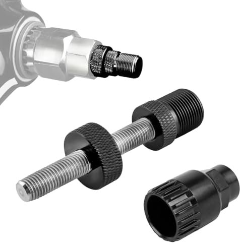 XPEX 2-Teiliges Set Fahrrad Innenlager Entferner, Tretlagerschlüssel, Werkzeug Kurbelabzieher Entferner, 24 Mm 20 Zähnen Anti-Rutsch-Werkzeug,Innenlagerschlüssel Für Vp/Fsa/Lp Innenlager(Schwarz)