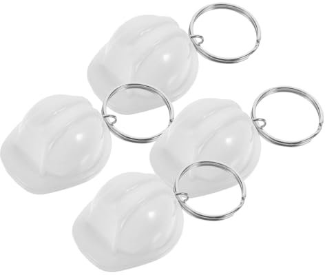 Parliky 4stücke Miniatur Helmschlüsselanhänger Bag Charm Schlüsselring Metall Schlüsselanhänger Für Taschen Rucksäcke Und Dekoration Als Für Bau Motorradliebhaber