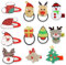 Weihnachts Haarschmuck, 12 Stück Haarspangen Mädchen Weihnachten, Haargummi Weihnachten, Weihnachtshaarspangen, Weihnachts Haargummi Mädchen Set, Haarschmuck Weihnachten für Party Weihnachtsgeschenke